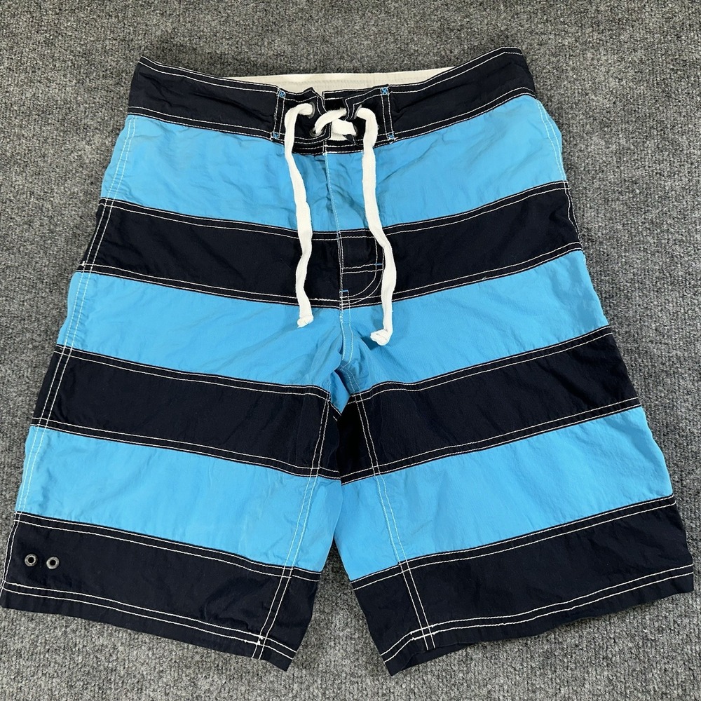 Vintage Converse Board Shorts Mens 31 Blue Classic Striped One Star Circa 74 Y2K